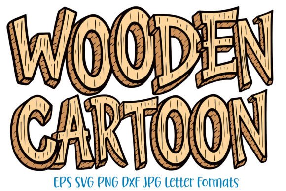 Download Wooden Cartoon Letters Doodle Font PNG - Premium Resources